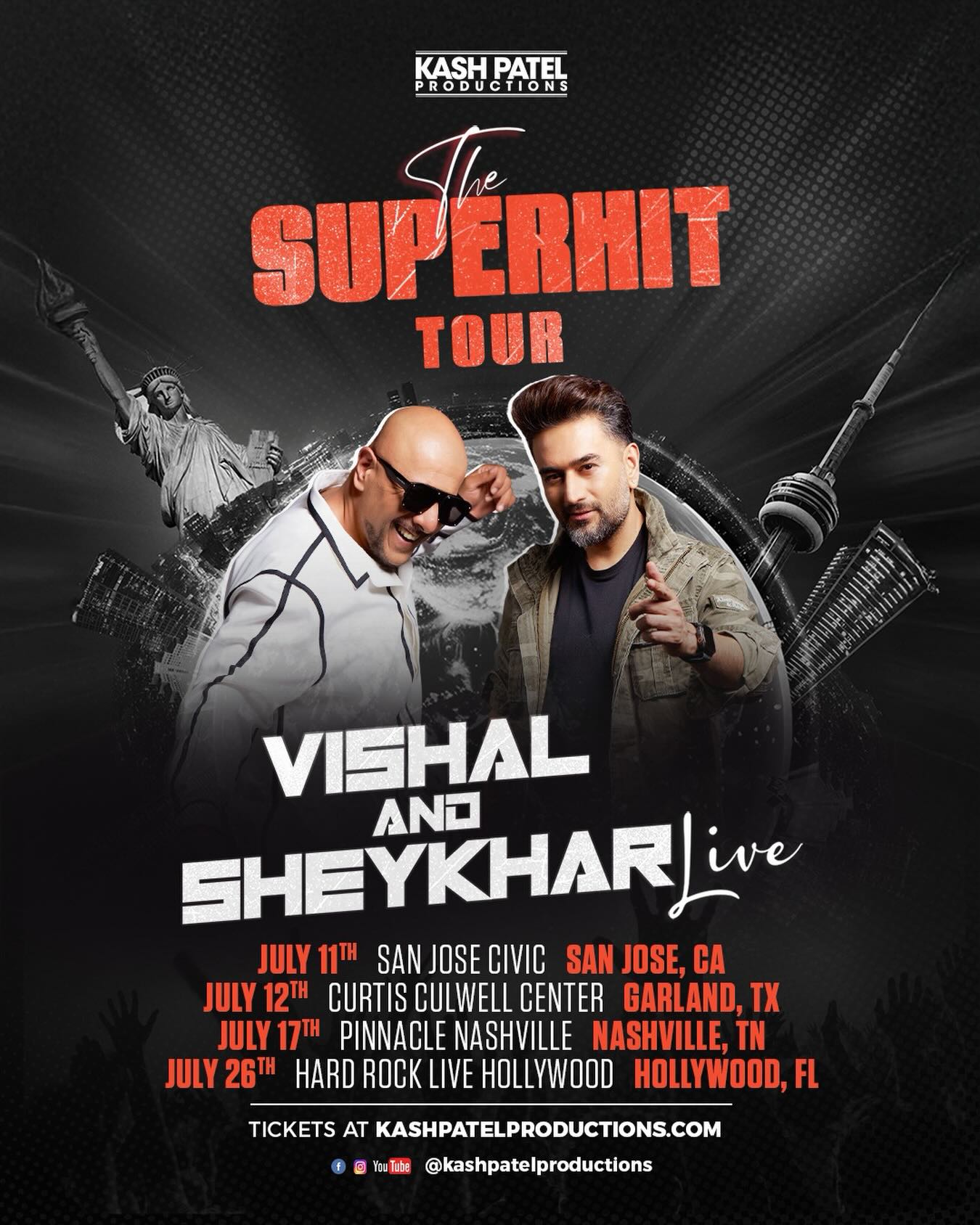 Vishal-Shekhar Superhit Tour Poster 2026